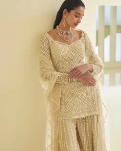 Nude Dori Sharara Set