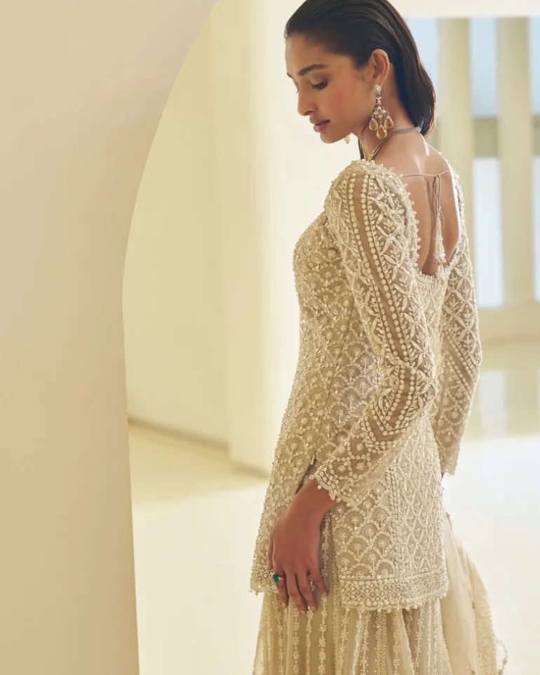 Nude Dori Sharara Set