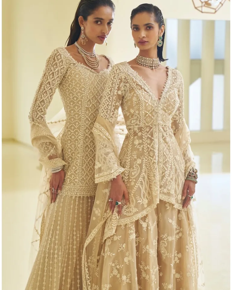 Nude Dori Sharara Set