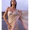 Nude Pink Paani Sequins Ombre Sari Set