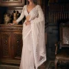 Nude Sequin Sari Set