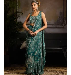 Ocean Breeze Skirt Sari Set
