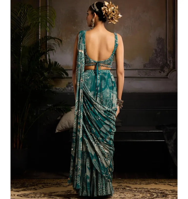Ocean Breeze Skirt Sari Set
