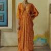 Ochre Bandhej Kaftan