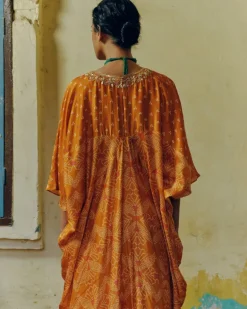 Ochre Bandhej Kaftan