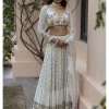 Off White Boot Lehenga Set