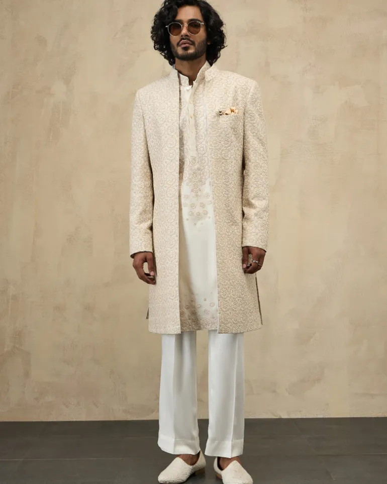 Off White Double Shaded Set