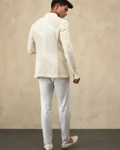 Off White Inara Bandhgala Set