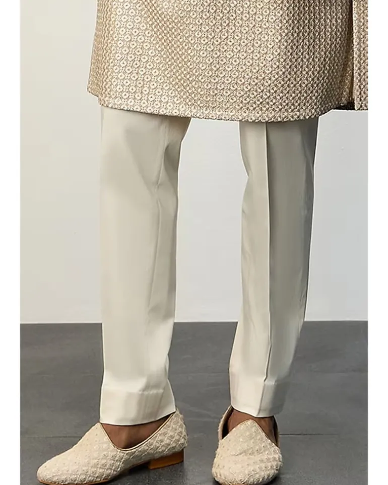 OG Champagne Front Open Kurta Set