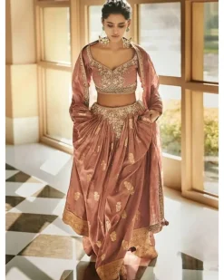 Old Rose Vintage Kashi Lehenga
