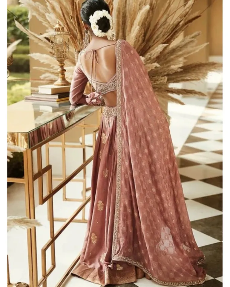 Old Rose Vintage Kashi Lehenga