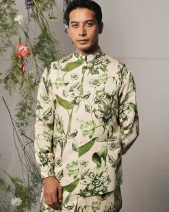 Olive Brava Kurta & Pajama Bandi Set