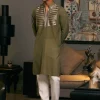Olive Goe Metallic Kurta Set