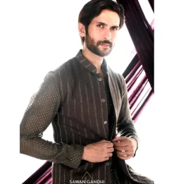 Olive Green Nehru Jacket Set