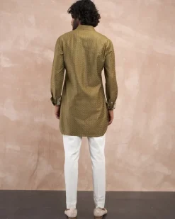 Olive Inara Motif Foe & Sb Kurta Set