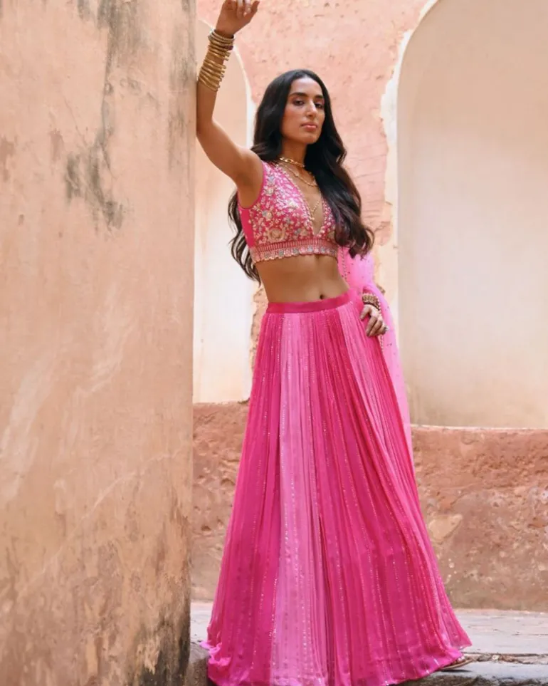 Ombré Meadow Lehenga Set
