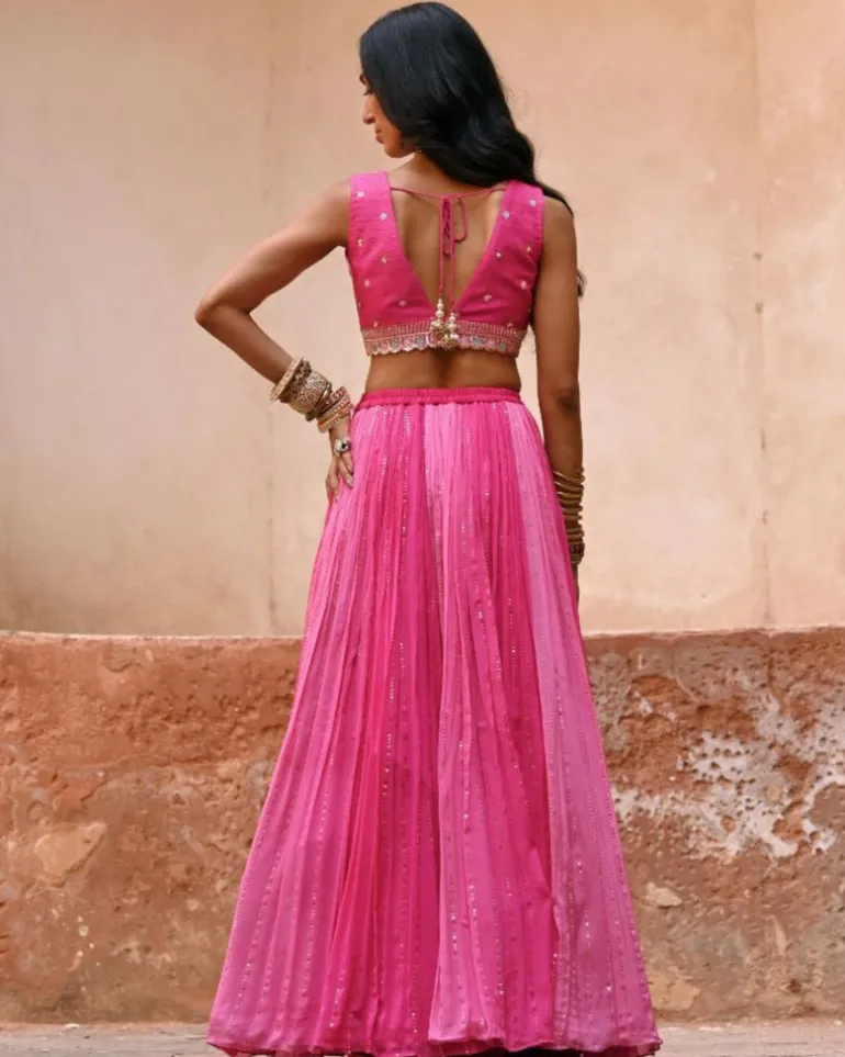 Ombré Meadow Lehenga Set