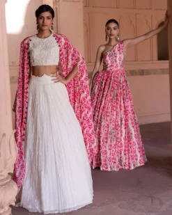 One Shoulder Rani Pink Gown