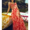 Onion Pink Printed Sharara Sari Set