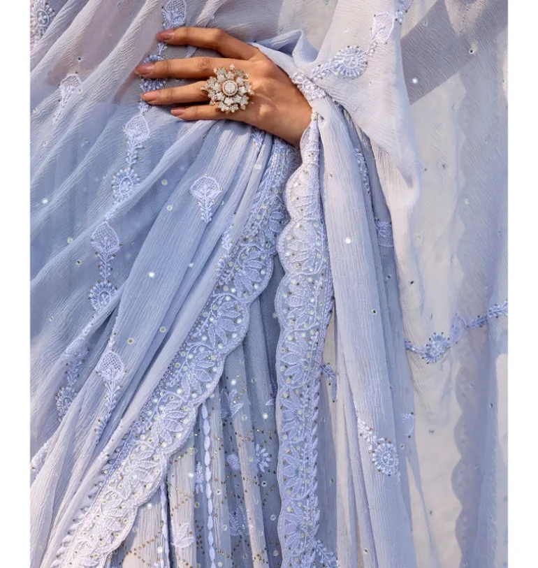 Opal Mirage Lehenga Sari Set