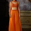 Orange Sharara Pant Set