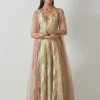Organza Floral Anarkali Set