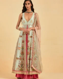 Organza Silk Anarkali Set