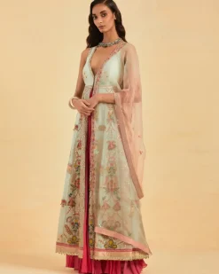 Organza Silk Anarkali Set