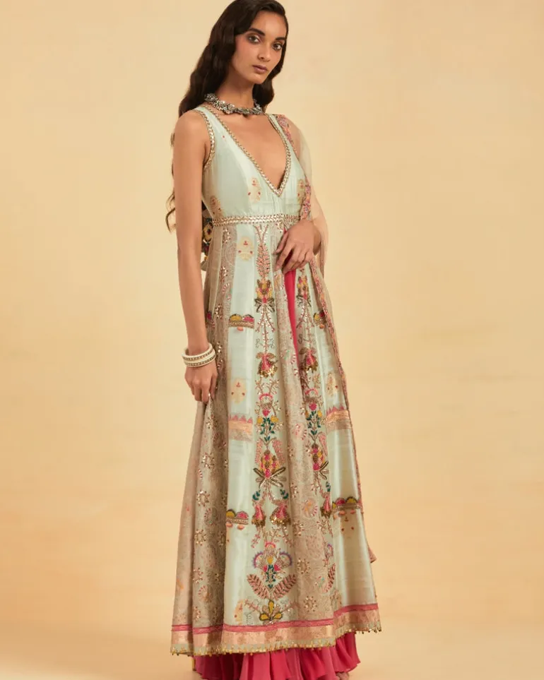 Organza Silk Anarkali Set