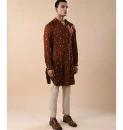 Outspread Mirror Highlighted Panelled Kurta Set