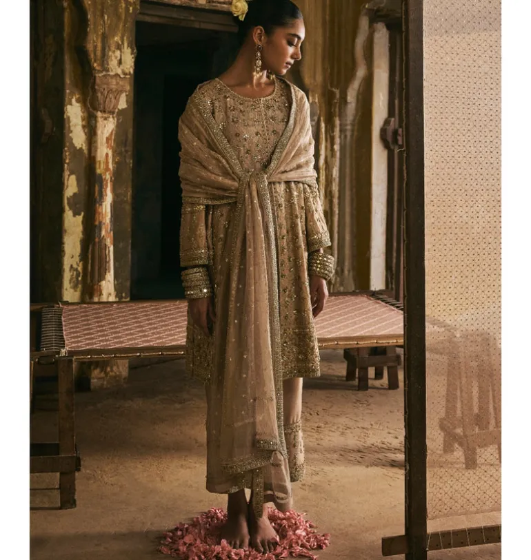 Paanch Kali Mirror Work Kurta Set