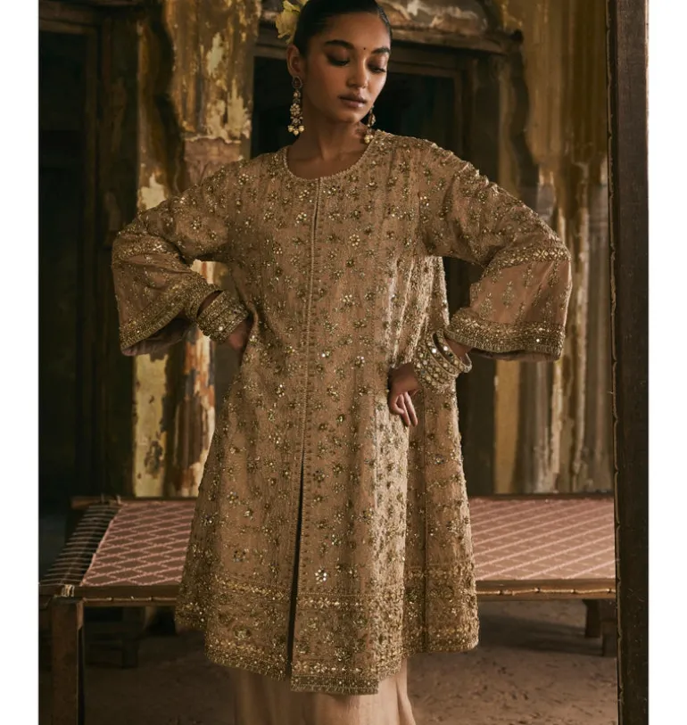 Paanch Kali Mirror Work Kurta Set