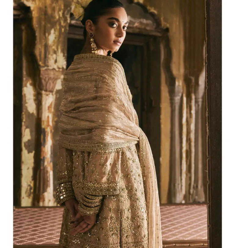 Paanch Kali Mirror Work Kurta Set
