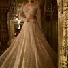 Palace Of Dreams Gold Sequin Lehenga Set