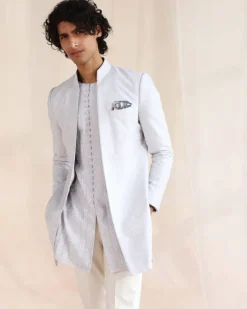 Pastel Blue Achkan Set