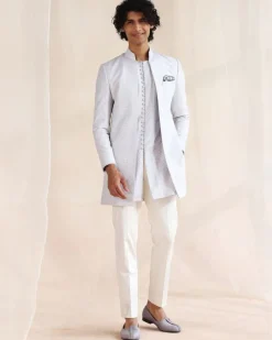 Pastel Blue Achkan Set