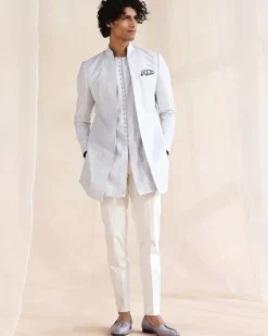 Pastel Blue Achkan Set
