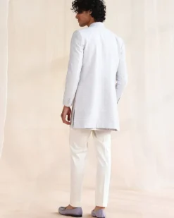 Pastel Blue Achkan Set