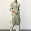 Pastel Blue Printed Kurta Set