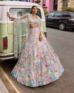 Pastel Floral Lehenga Set