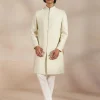 Pastel Green Embroidered Sherwani Set