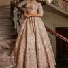Peach Rahi Mirror Lehenga Set