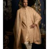 Peach Thread Sequin Sherwani Set