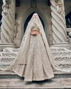 Pebble White Lehenga Set