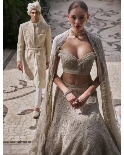 Pebble White Lehenga Set