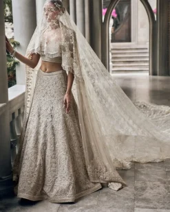 Pebble White Lehenga Set