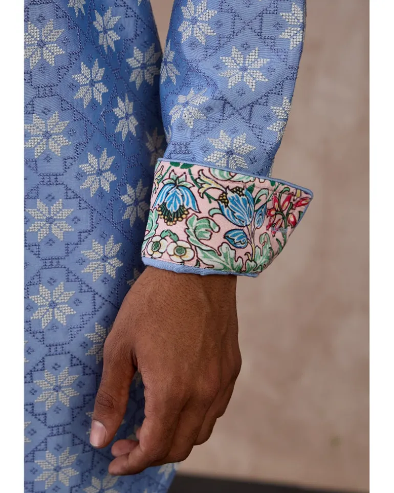 Persian Violet Kairos Front Open Degut Nehru Jacket Set