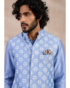 Persian Violet Plain Chanderi Straight Kurta Set