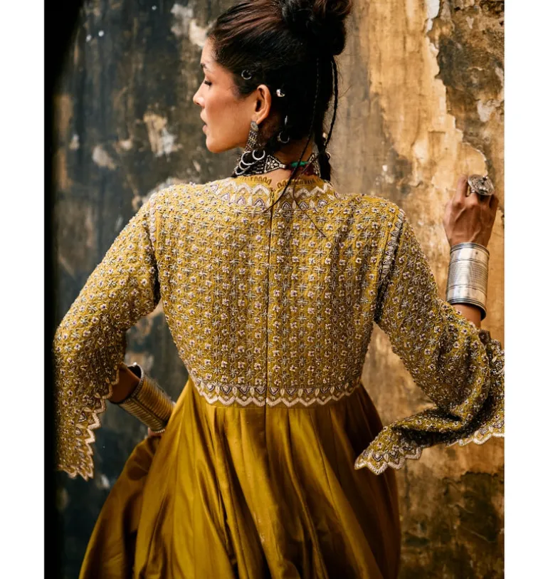 Phalghuni Zardozi Anarkali Set