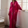 Pink Athina Embroidered Kaftan